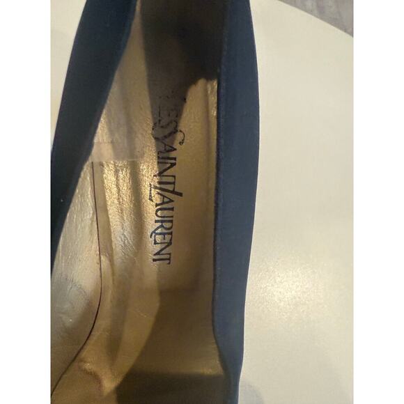 Vintage Yves Saint Laurent Black Platform Heel Pumps Size 8 - Picture 7 of 10